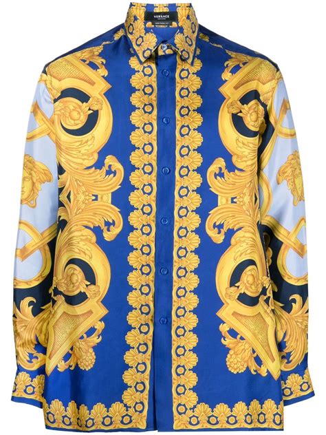 camicia simil versace barocco|Versace Camicia Con Stampa Barocca .